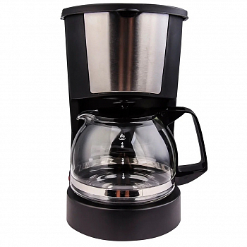 Капельная кофеварка с функцией поддержания температуры, объем 600мл, 600Вт, черная