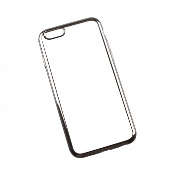 Силиконовый чехол TPU Case для iPhone 6S прозрачный с черной рамкой