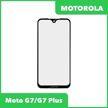 Стекло для переклейки дисплея Motorola Moto G7, G7 Plus, черный